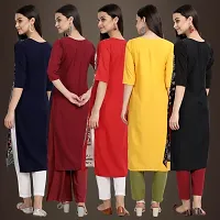 Fancy Crepe Kurtis For Women Pack Of 5-thumb1