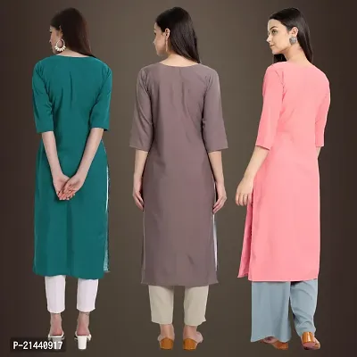 Fancy Crepe Kurtis for Women Pack Of 3-thumb2