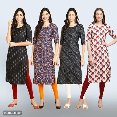 Women Stylish Crepe Straight Kurta