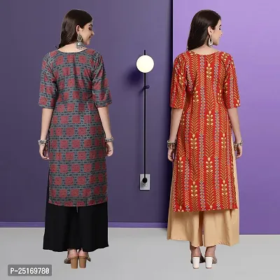 Fancy Crepe Kurtas For Women Pack Of 2-thumb2