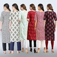 Women Stylish Crepe Printed Straight Kurta Combo-thumb1