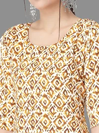 Stylish Beige Crepe Printed Straight kurta With Pant Set For Women-thumb3