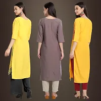 Fancy Crepe Kurtis for Women Pack Of 3-thumb1