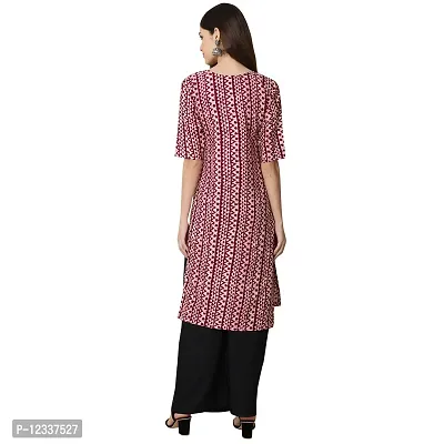 Elite Crepe Printed Straight Stitched Kurta For Women- Pack Of 3-thumb3