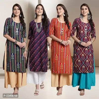 Fancy Crepe Kurtis for Women Pack Of 4-thumb0