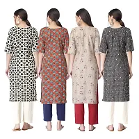 New Crepe Combo Printed Kurtis For Women Pack Of 4-thumb1