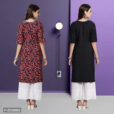 Fancy Crepe Kurtas For Women Pack Of 2-thumb2