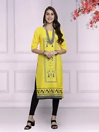 Attractive Multicoloured Printed Crepe Kurta Combo Of 3-thumb3