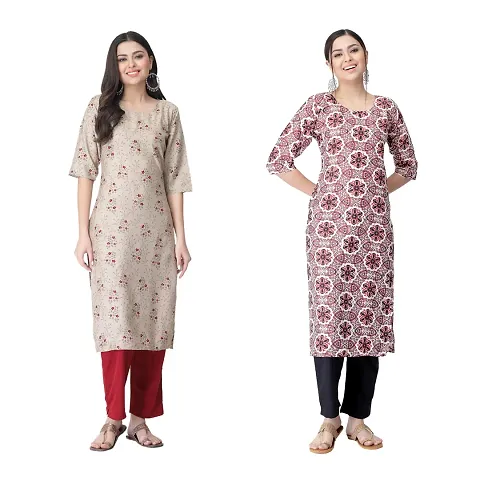 Classic Crepe Kurtis For Women Combo Pack Of 2