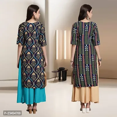 Fancy Rayon Kurtis For Women Pack Of 2-thumb2