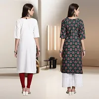 Fancy Rayon Kurtis For Women Pack Of 2-thumb1