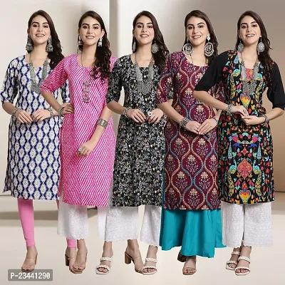 Fancy Crepe Kurtis For Women Pack Of 5