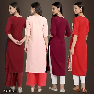 Fancy Crepe Kurtis for Women Pack Of 4-thumb2