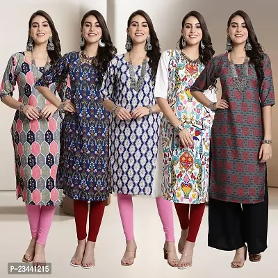 Fancy Crepe Kurtis For Women Pack Of 5