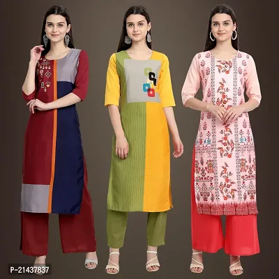 Fancy Crepe Kurtis for Women Pack Of 3