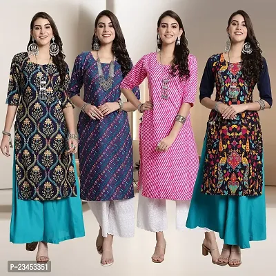 Fancy Crepe Kurtis for Women Pack Of 4