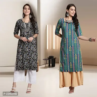 Fancy Rayon Kurtis For Women Pack Of 2