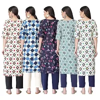 New Crepe Printed Kurtis Combo For Women Pack Of 5-thumb1