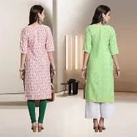 Fancy Rayon Kurtis For Women Pack Of 2-thumb1