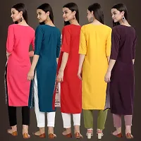 Fancy Crepe Kurtis For Women Pack Of 5-thumb1