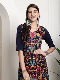 Stylish Multicoloured Crepe Printed Kurta For Women Combo Of 2-thumb2