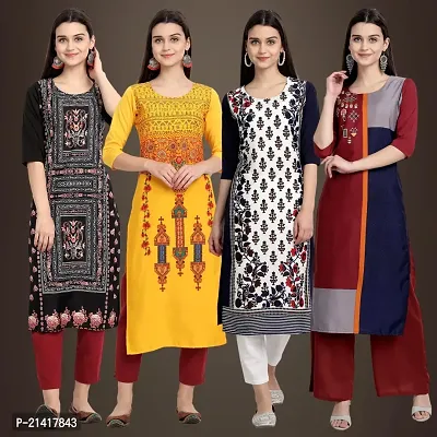 Fancy Crepe Kurtis for Women Pack Of 4-thumb0