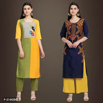 Fancy Crepe Kurtis for Women Pack Of 2-thumb0