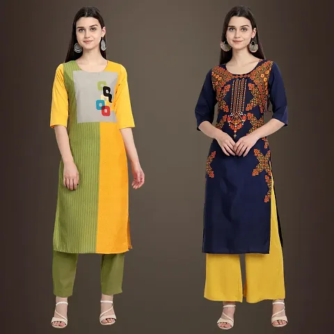 Stylish Fancy Crepe Kurtis Pack Of 2