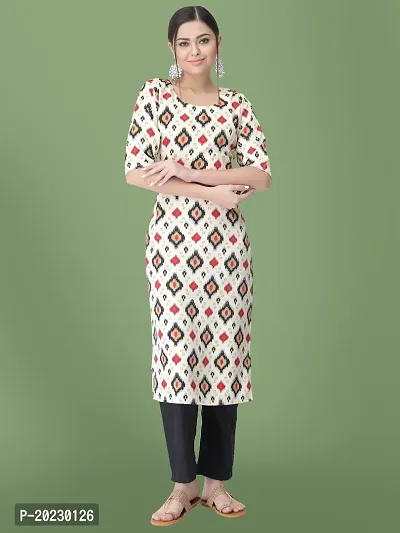 Stylish Crepe Printed Kurti For Women-thumb0