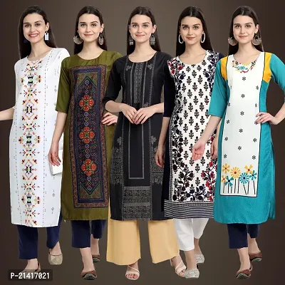 Fancy Crepe Kurtis For Women Pack Of 5