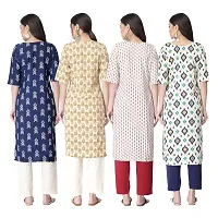 New Crepe Combo Printed Kurtis For Women Pack Of 4-thumb1