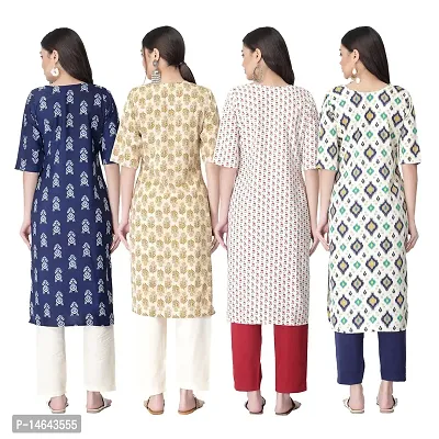 New Crepe Combo Printed Kurtis For Women Pack Of 4-thumb2