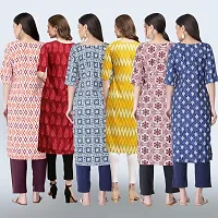 Women Stylish Crepe Printed Straight Kurta Combo-thumb1