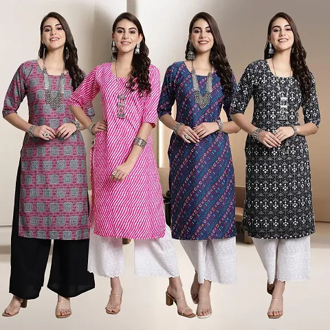 Fancy Crepe Kurtis for Women Pack Of 4