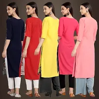 Fancy Crepe Kurtis For Women Pack Of 5-thumb1