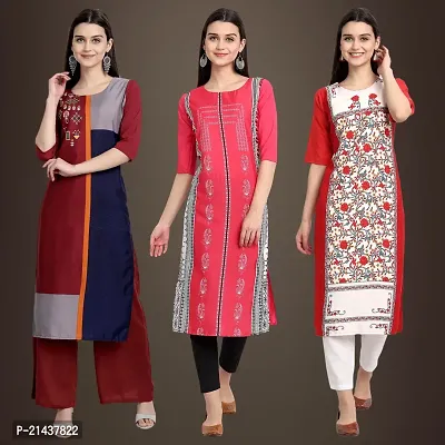 Fancy Crepe Kurtis for Women Pack Of 3