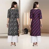 Fancy Rayon Kurtis For Women Pack Of 2-thumb1