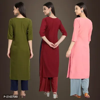 Fancy Crepe Kurtis for Women Pack Of 3-thumb2