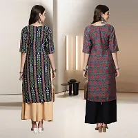 Fancy Rayon Kurtis For Women Pack Of 2-thumb1