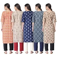 New Crepe Printed Kurtis Combo For Women Pack Of 5-thumb1