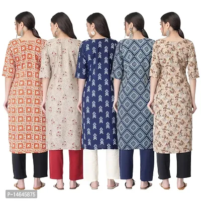 New Crepe Printed Kurtis Combo For Women Pack Of 5-thumb2