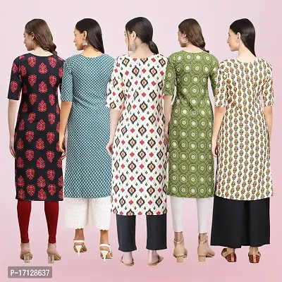 Women Stylish Crepe Printed Straight Kurta-thumb2