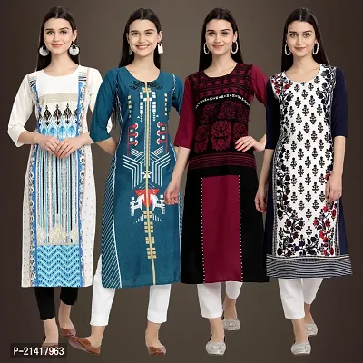 Fancy Crepe Kurtis for Women Pack Of 4-thumb0