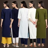 Fancy Crepe Kurtis For Women Pack Of 5-thumb1