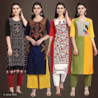 Fancy Crepe Kurtis for Women Pack Of 4-thumb0