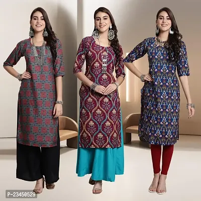 Fancy Rayon Kurtis For Women Pack Of 3