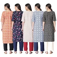 New Crepe Printed Kurtis Combo For Women Pack Of 5-thumb1