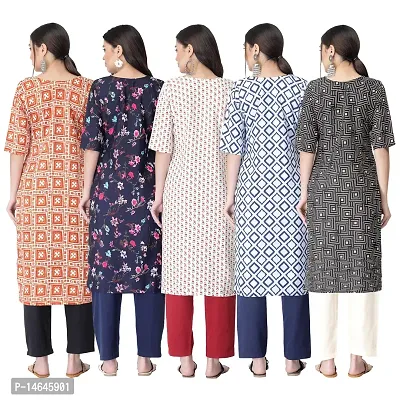 New Crepe Printed Kurtis Combo For Women Pack Of 5-thumb2