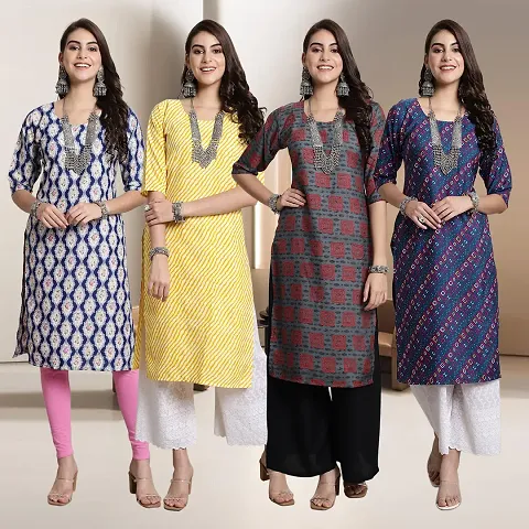 Fancy Crepe Kurtis for Women Pack Of 4