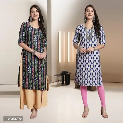 Fancy Rayon Kurtis For Women Pack Of 2